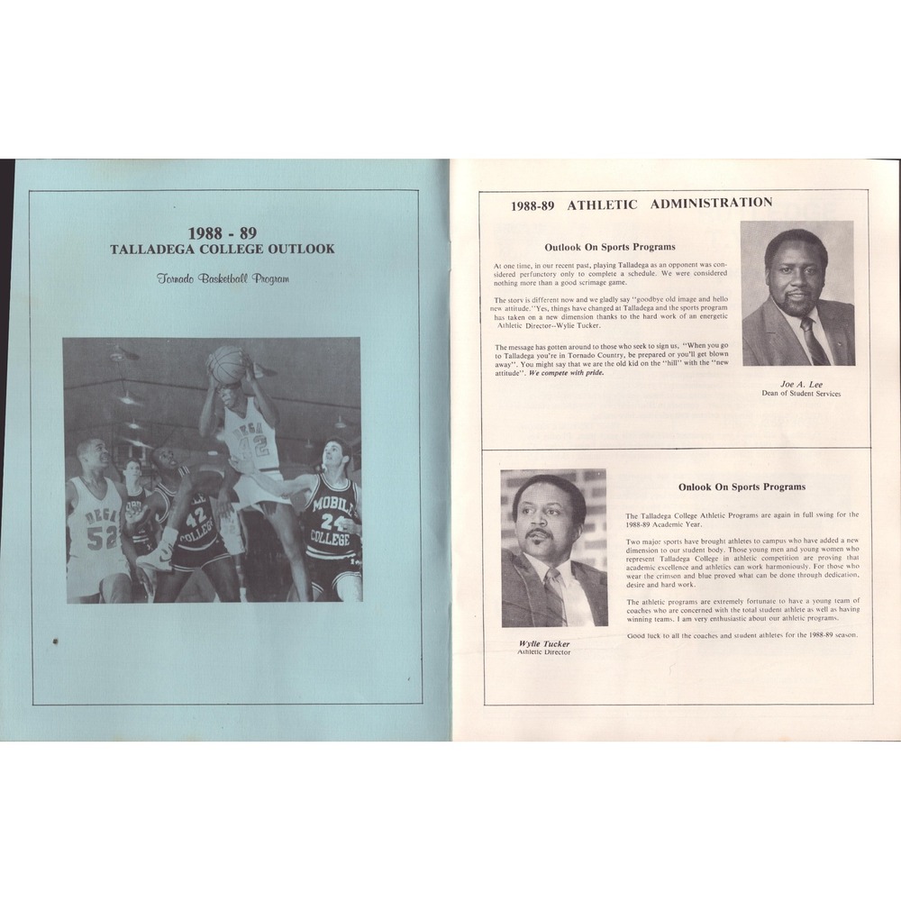 1988-89 Talladega College Basketball Program New Era Tornadoes HBCU Alabama - Picture 3 of 3